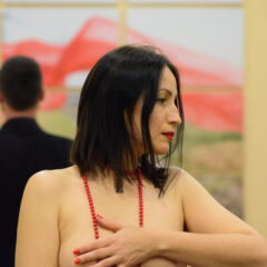 Photo story with the genre of Nude - He and She - meeting at the opening day. Photographer Pablo Incognito