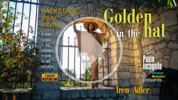 Backstage video poster of a nude photo shoot in the castle