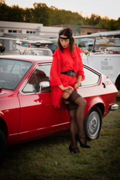 Glamor, Nude photo session, Alfa Romeo at the exhibition in Kiev. Photographer Pablo Incognito