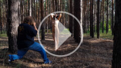 Video backstage nude photo session in the forest. Photographer Pablo Incognito