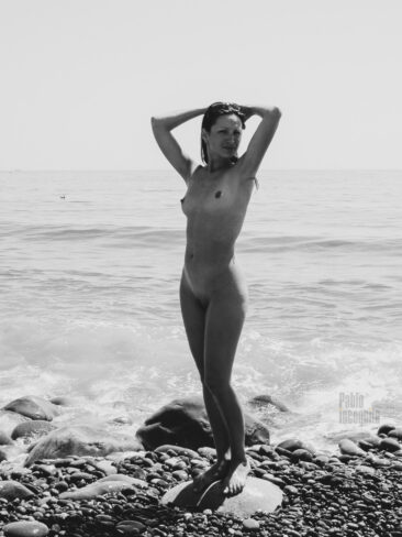 Retro black and white nude photography
