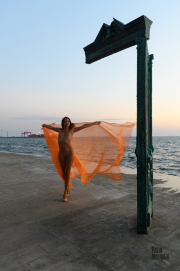 Nude in Odessa House of the Sun near the sea