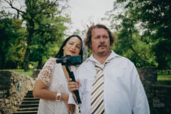 Nude photographer Pablo Incognito and Iren Adler. Nudist wedding.